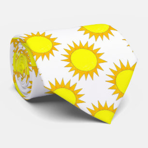 Yellow Sun Sunshine Beach Summer Sunny Day Tie