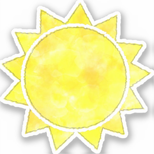 Yellow Sun Watercolor (Front)