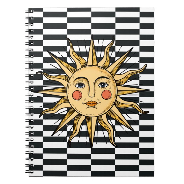 Yellow sun with a face notebook (Front)