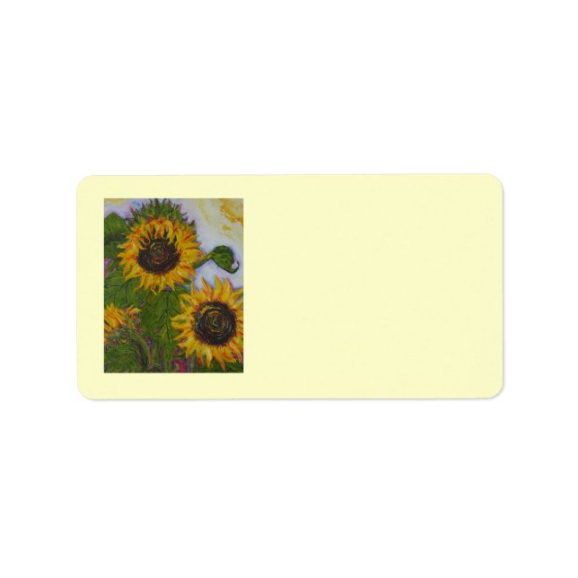 Yellow Sunflower Address Label (Front)