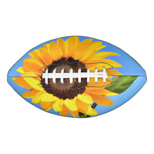 Yellow Sunflower Against Sun on Blue Sky Football American Football