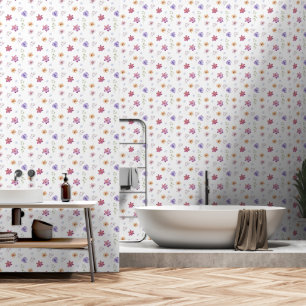 Yellow Sunflower and berry peel and stick Wallpaper