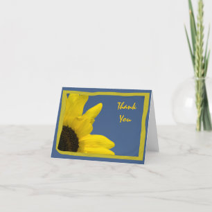 Yellow Sunflower and Blue Sky Thank You Card