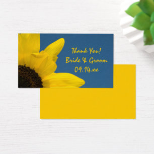 Yellow Sunflower and Blue Sky Wedding Favour Tags