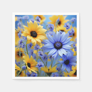 Yellow Sunflower And Wildflowers Napkin