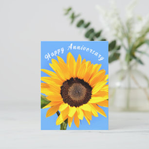 Yellow Sunflower Anniversary Card