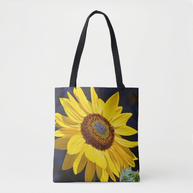 Yellow sunflower art tote bag (Front)