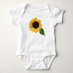 yellow sunflower baby bodysuit