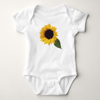 yellow sunflower baby bodysuit