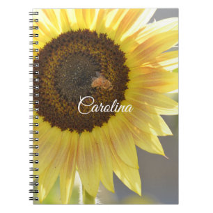 Yellow Sunflower Bee Notebook