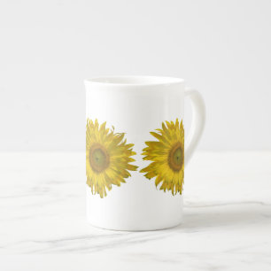 Yellow Sunflower Bone China Mug