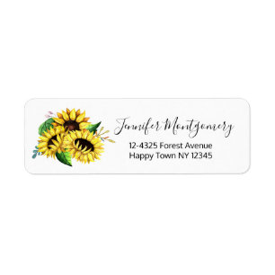  Yellow Sunflower Bouquet in Watercolor