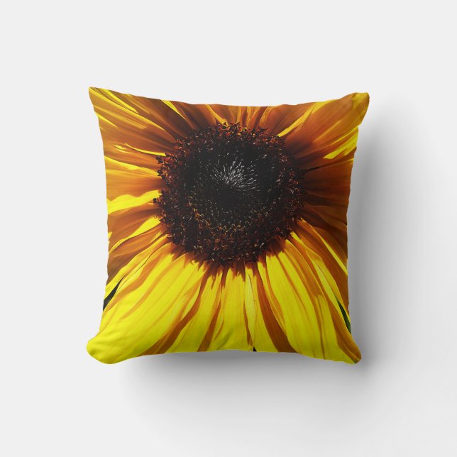 Yellow Sunflower Closeup Pillows (Front)