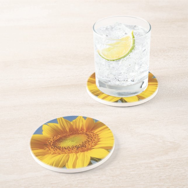 Yellow Sunflower Coaster (Side)