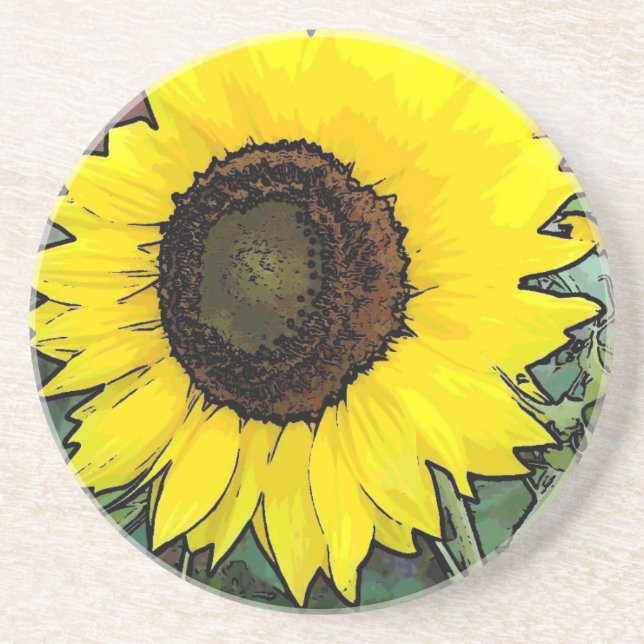 Yellow Sunflower Coaster (Front)