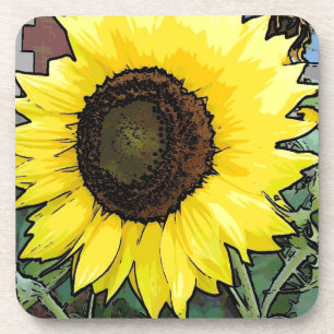 Yellow Sunflower Coaster