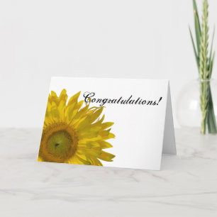 Yellow Sunflower Congratulations Card