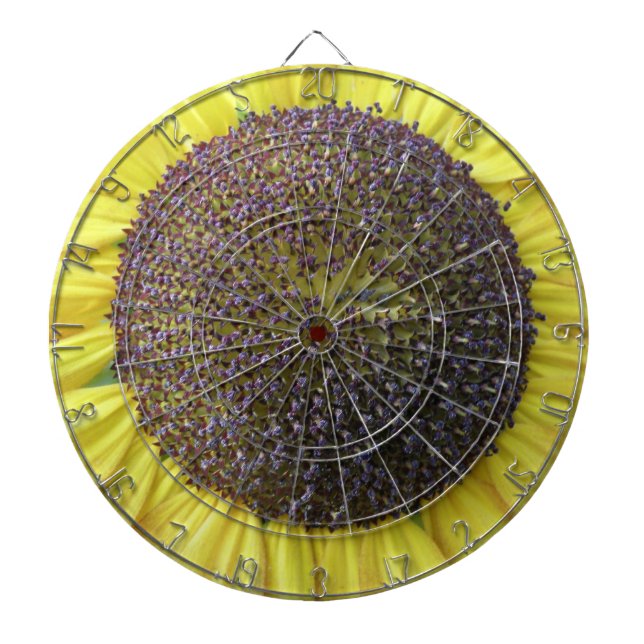 Yellow Sunflower Dart Board (Front)