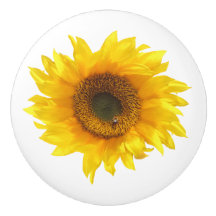 yellow sunflower door knob