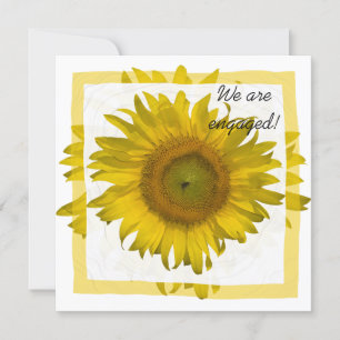 Yellow Sunflower Engagement Party Invitation