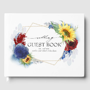Yellow Sunflower Fall Wedding Guest Book