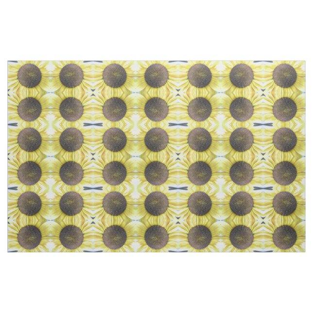 Yellow Sunflower Floral Patterned Fabric (Fat Quarter)