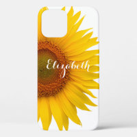 Yellow Sunflower Flower Floral Personalised