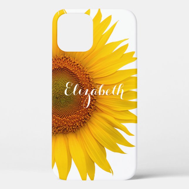 Yellow Sunflower Flower Floral Personalised Case-Mate iPhone Case (Back)