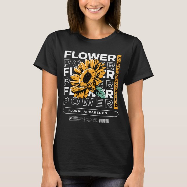Yellow Sunflower Flower Power Tee (Front)