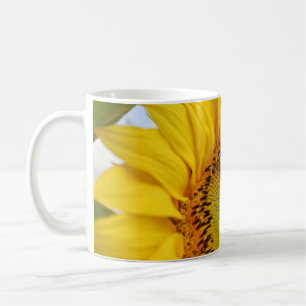 Yellow sunflower garden add photo text name travel coffee mug
