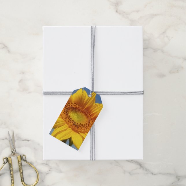 Yellow Sunflower Gift Tags (With Twine)