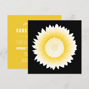 yellow sunflower invitation