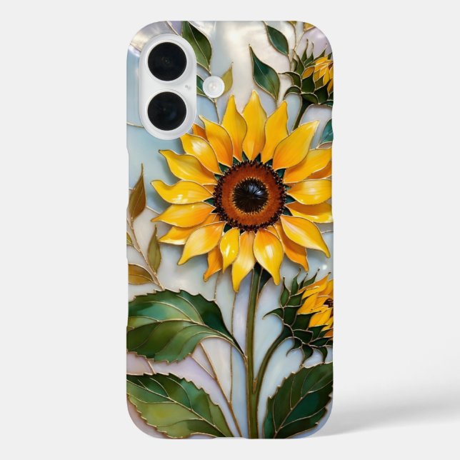 Yellow Sunflower iPhone Case Bright Floral Design (Back)