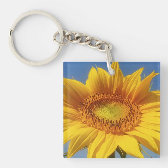 Yellow Sunflower Key Ring (Front)