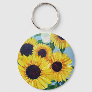 Yellow Sunflower Key Ring