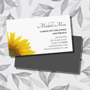 Yellow Sunflower Landscape Design  Business Card