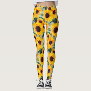 Yellow Sunflower Leggings