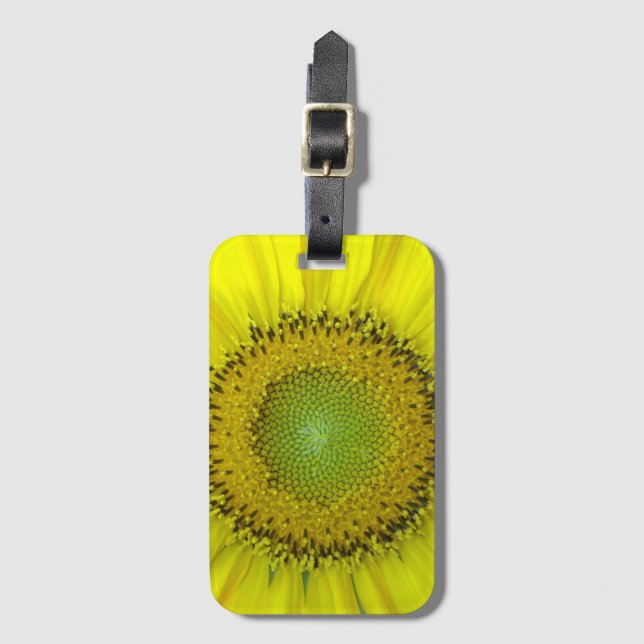 Yellow Sunflower Luggage Tag (Front Vertical)