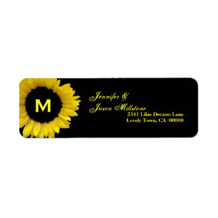 Yellow Sunflower Monogram Wedding