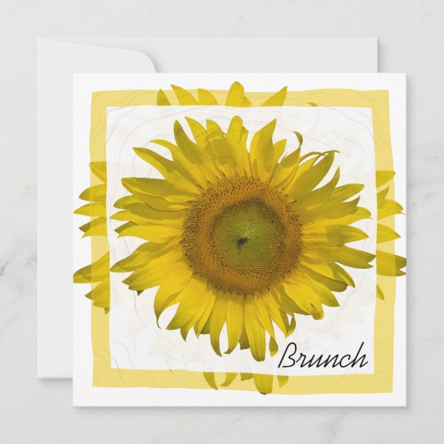 Yellow Sunflower Mother's Day Brunch Invitation (Front)