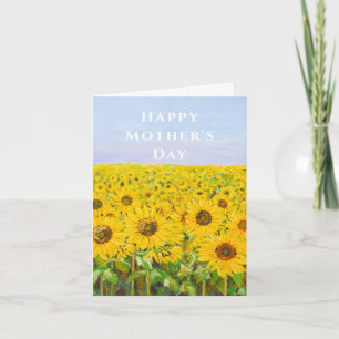 yellow sunflower Mother's Day Card