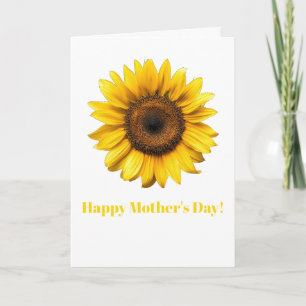 Yellow Sunflower Mother's Day Greeting Card
