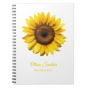 Yellow Sunflower Mother's Day Personalised Notebook