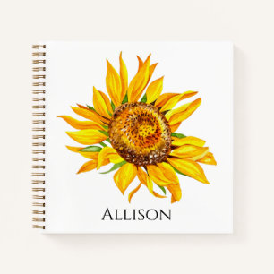Yellow Sunflower Notebook