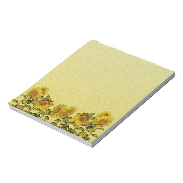 Yellow Sunflower Notepad (Rotated)