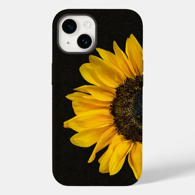 Yellow Sunflower on Fabric Case-Mate iPhone Case (Back)