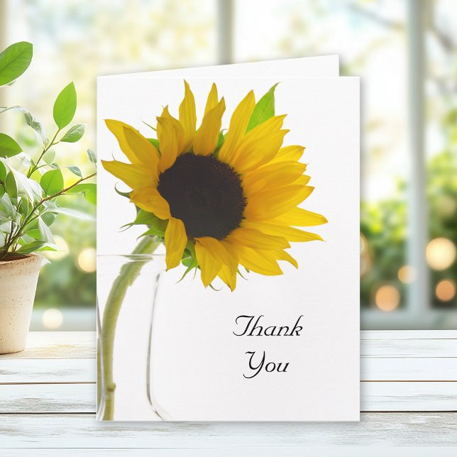 Yellow Sunflower on White Thank You (Creator Uploaded)