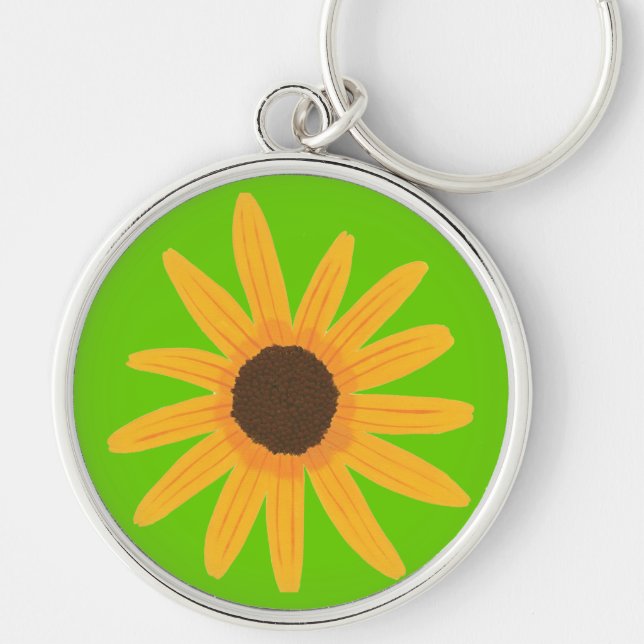 Yellow Sunflower Painting Key Chains (Front)