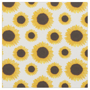 Yellow Sunflower Pattern Fabric