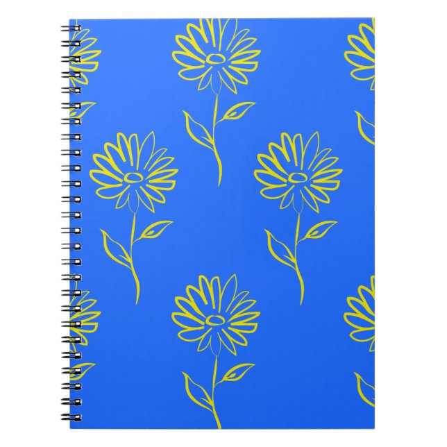 Yellow Sunflower Pattern  Notebook (Front)
